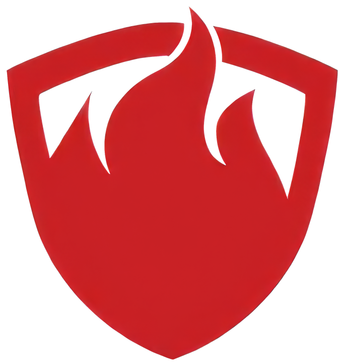 Фирменная эмблема Fire Flanck — щит с пламенем